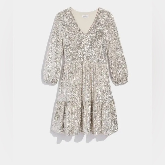 Vineyard Vines Sequin Tiered Dress Size XS EUC - Picture 1 of 5